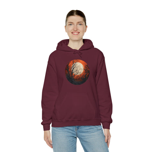 Halloween Harvest Moon - Graphic Hooded Sweatshirt